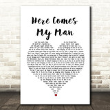 The Gaslight Anthem Here Comes My Man White Heart Song Lyric Quote Print