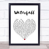 The Stone Roses Waterfall White Heart Song Lyric Quote Print