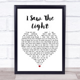 Todd Rundgren I Saw The Light White Heart Song Lyric Quote Print