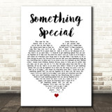 Usher Something Special White Heart Song Lyric Quote Print