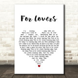 Wolfman ft Peter Doherty For Lovers White Heart Song Lyric Quote Print