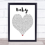 Ashanti Baby Heart Song Lyric Quote Print