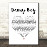 Celtic Woman Danny Boy Heart Song Lyric Quote Print