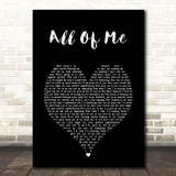 Jah Cure All Of Me Black Heart Song Lyric Print