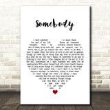 Depeche Mode Somebody Heart Song Lyric Quote Print
