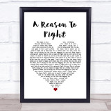 Disturbed A Reason To Fight Heart Song Lyric Quote Print