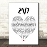 Eclipse 24 7 Heart Song Lyric Quote Print