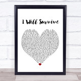 Gloria Gaynor I Will Survive Heart Song Lyric Quote Print