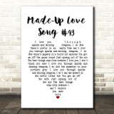 Guillemots Made-Up Love Song #43 Heart Song Lyric Quote Print