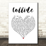 Howie Day Collide Heart Song Lyric Quote Print