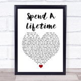 Jamiroquai Spend A Lifetime Heart Song Lyric Quote Print