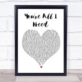 Method Man You're All I Need Heart Song Lyric Quote Print