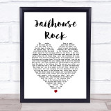 Elvis Presley Jailhouse Rock Heart Song Lyric Quote Print