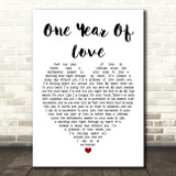 Queen One Year Of Love Heart Song Lyric Quote Print