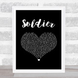 James TW Soldier Black Heart Song Lyric Print