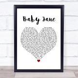 Rod Stewart Baby Jane Heart Song Lyric Quote Print