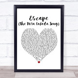 Rupert Holmes Escape (The Piña Colada Song) Heart Song Lyric Quote Print