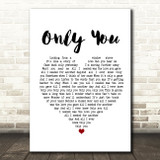 Selena Gomez Only You Heart Song Lyric Quote Print