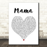 Spice Girls Mama Heart Song Lyric Quote Print