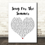 Stereophonics Song For The Summer Heart Song Lyric Quote Print