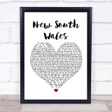 The Alarm New South Wales Heart Song Lyric Quote Print
