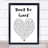 Elvis Presley Don't Be Cruel Heart Song Lyric Quote Print