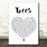 Twenty One Pilots Trees Heart Song Lyric Quote Print
