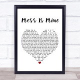 Vance Joy Mess Is Mine Heart Song Lyric Quote Print