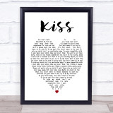 Prince Kiss Heart Song Lyric Quote Print