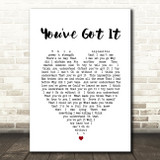 Simply Red You've Got It Heart Song Lyric Quote Print