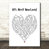 Tom Jones It's Not Unusual Heart Song Lyric Quote Print