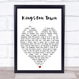 Kingston Town UB40 Quote Song Lyric Heart Print