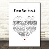 Another Level From The Heart White Heart Song Lyric Print