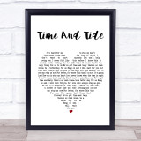 Basia Time And Tide White Heart Song Lyric Print