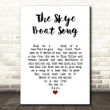 Bear McCReary The Skye Boat Song White Heart Song Lyric Print