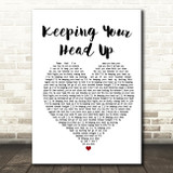 Birdy Keeping Your Head Up White Heart Song Lyric Print