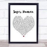 Chris Brown feat. Keri Hilson Super Human White Heart Song Lyric Print
