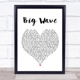 Donavon Frankenreiter Big Wave White Heart Song Lyric Print