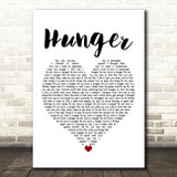Florence + The Machine Hunger White Heart Song Lyric Print