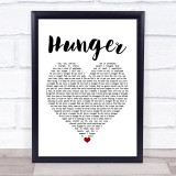 Florence + The Machine Hunger White Heart Song Lyric Print