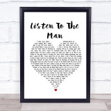 George Ezra Listen To The Man White Heart Song Lyric Print