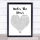 John Legend Under The Stars White Heart Song Lyric Print