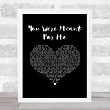 Jewel You Were Meant For Me Black Heart Song Lyric Print