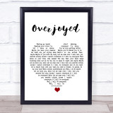 Matchbox 20 Overjoyed White Heart Song Lyric Print