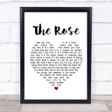 Michael Ball The Rose White Heart Song Lyric Print