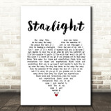 Muse Starlight White Heart Song Lyric Print