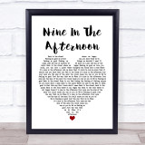 Panic! At The Disco Nine In The Afternoon White Heart Song Lyric Print
