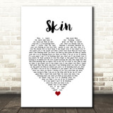 Rag'n'Bone Man Skin White Heart Song Lyric Print
