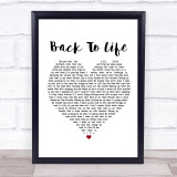 Rascal Flatts Back To Life White Heart Song Lyric Print