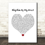 Rod Stewart Rhythm Of My Heart White Heart Song Lyric Print